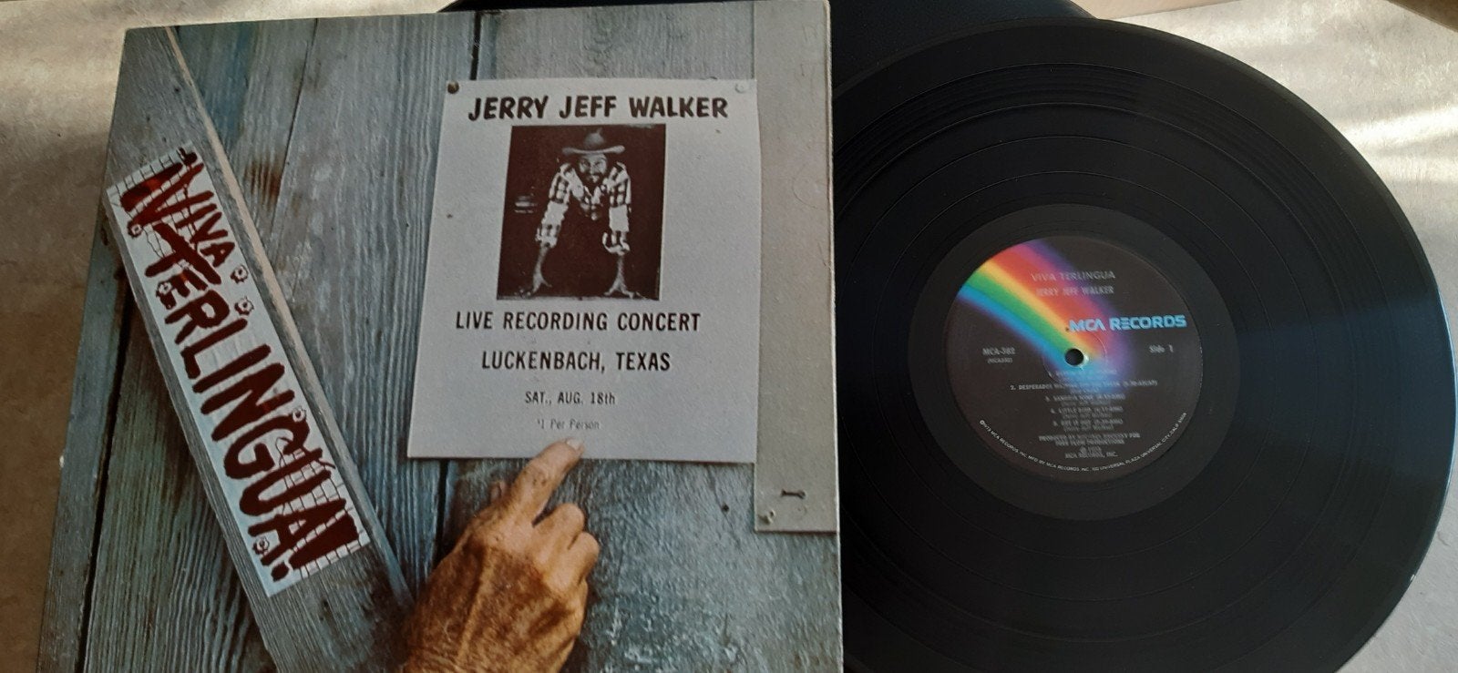 Jerry  Jeff Walker/ lp Viva Terlingua/ topstaat, Ophalen of Verzenden, Zo goed als nieuw, 12 inch