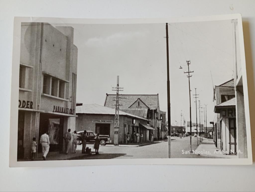 Nederlandse Antillen Aruba San Nicolas 1950, Verzamelen, Ophalen of Verzenden, 1940 tot 1960, Gelopen, Buiten Europa