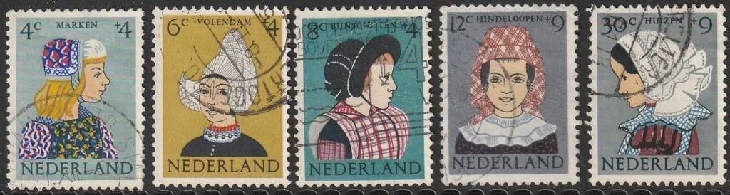 Nederland 1960 747/751 Kind Klederdrachten, Gest, Ophalen of Verzenden, Na 1940, Gestempeld