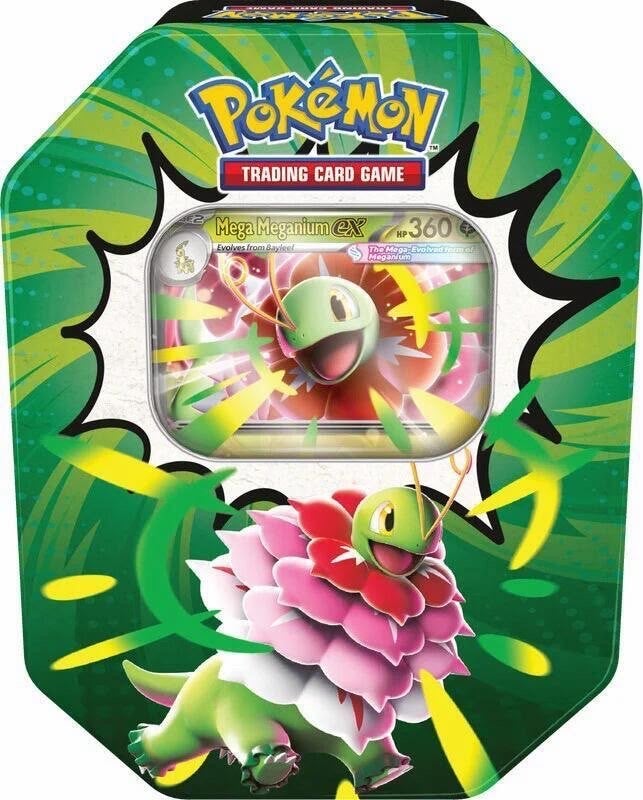 Pokémon Mega Meganium EX Trading Card Game Tin, Ophalen of Verzenden, Nieuw, Overige typen