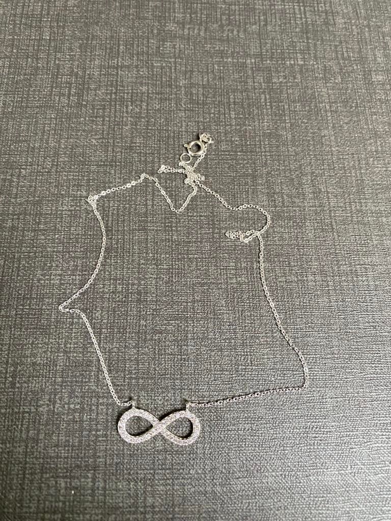 Ketting met infinity Hanger zilver, Ophalen of Verzenden, Zilver