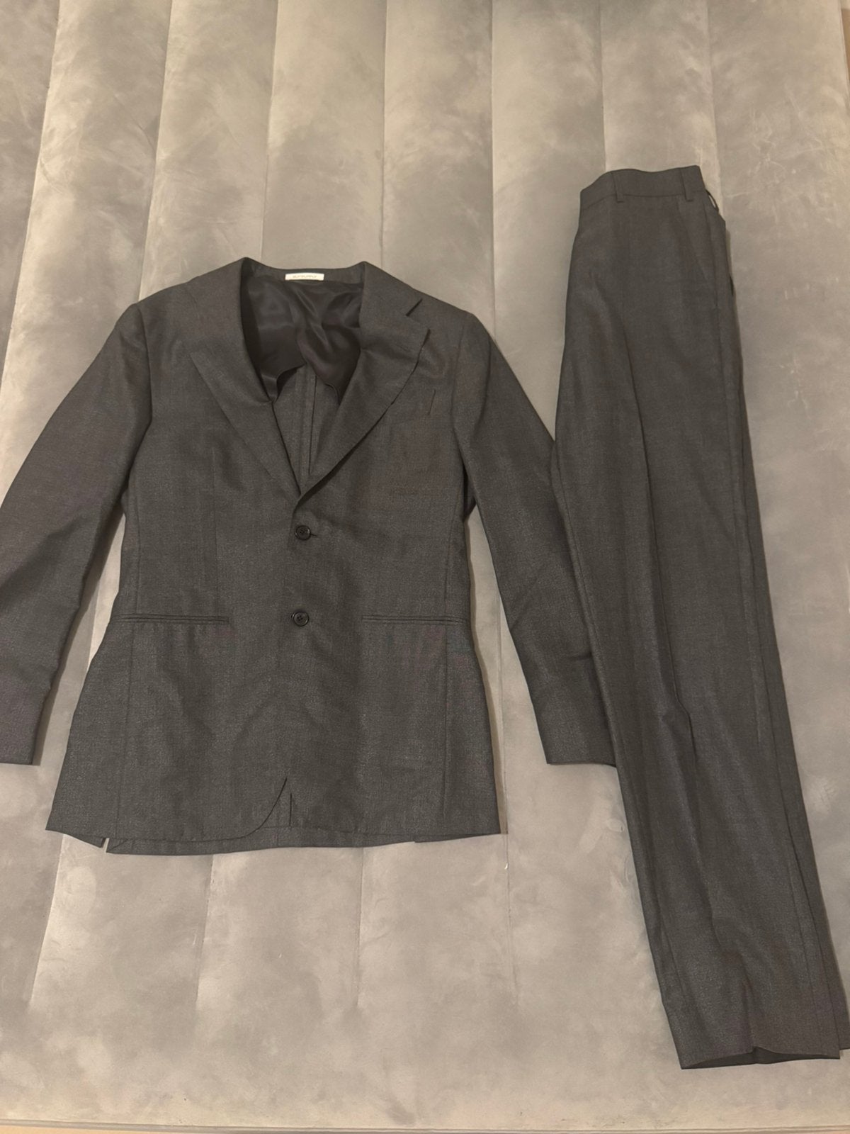 Suit Supply Havana Canvas grijs pak, Kleding | Heren, Kostuums en Colberts, Ophalen of Verzenden, Zo goed als nieuw, Maat 48/50 (M)