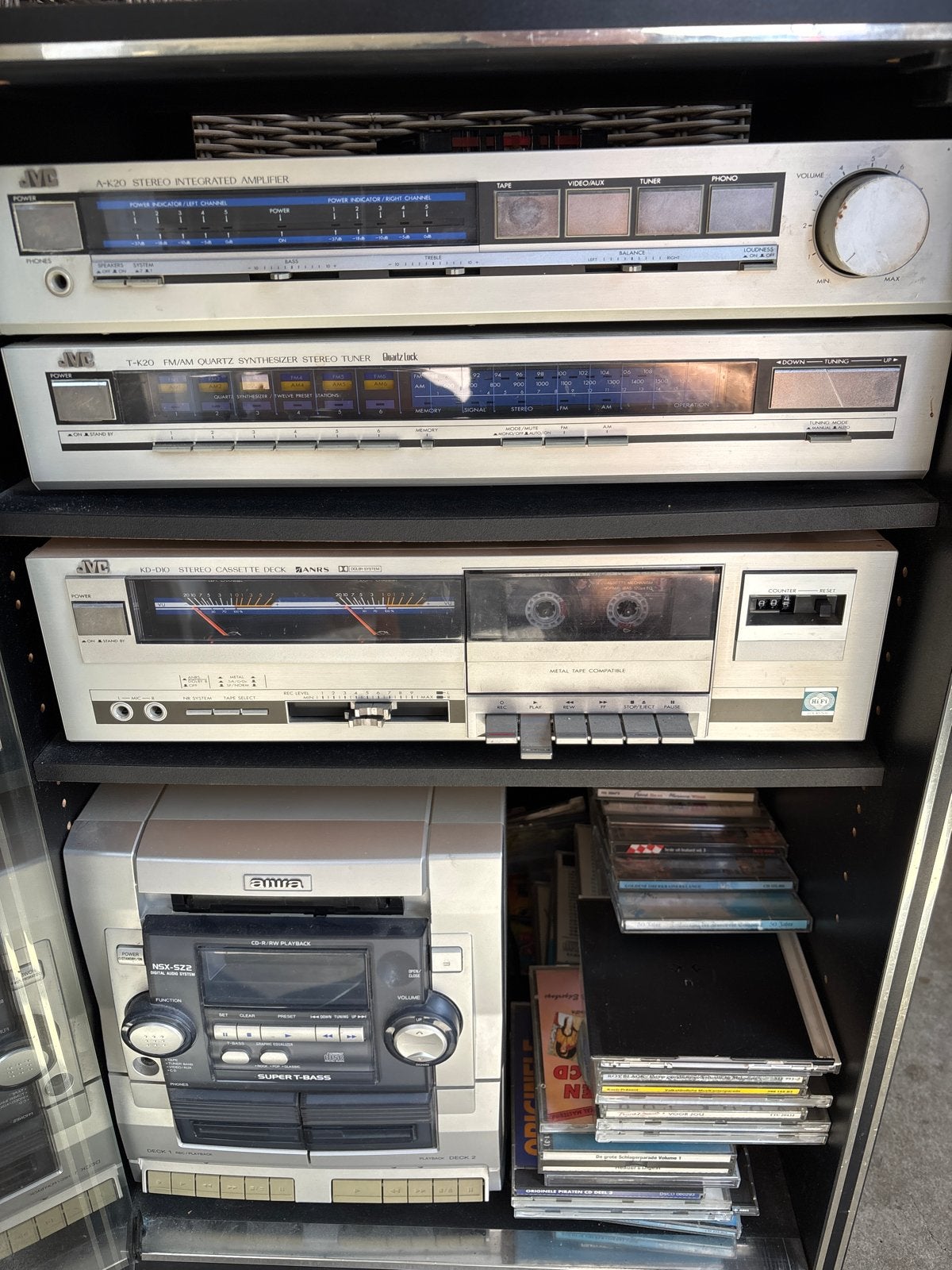 JVC A-K20, T-K20, KD-D10 Stereo Set - Vintage Audio, Ophalen, Gebruikt, Losse componenten, Cassettedeck