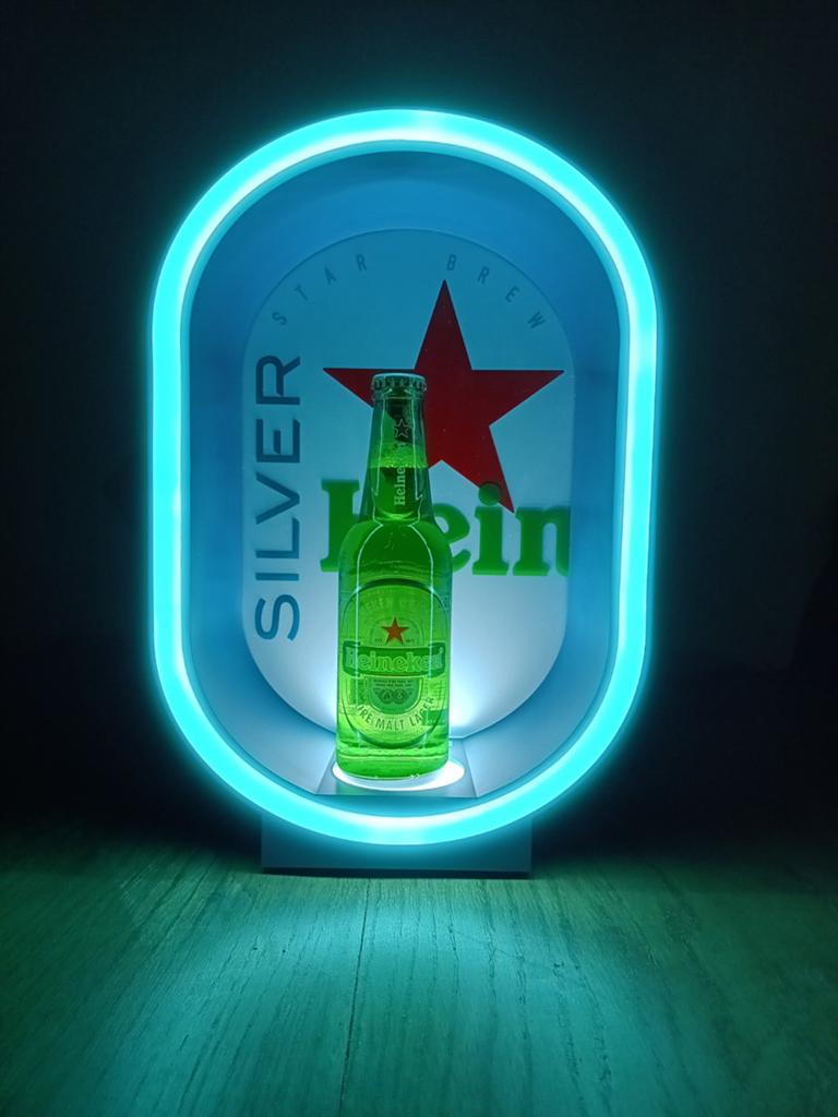 Nieuwe Leuke Heineken lamp met led verlichting, Ophalen of Verzenden, Nieuw