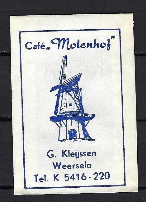 1001 Weerselo cafe MOLENHOF, Ophalen of Verzenden, Nederland