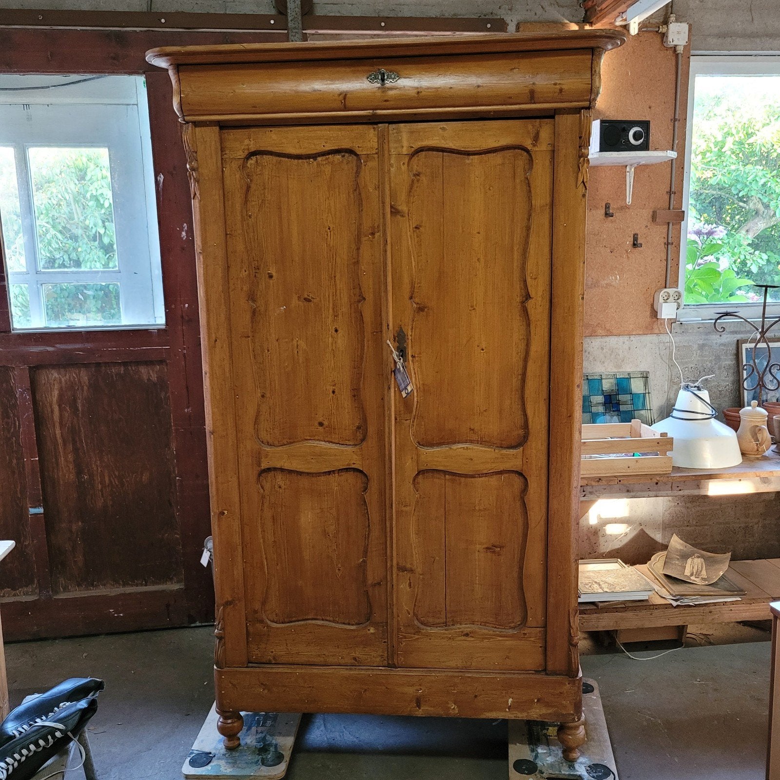 Brocante oude kast biedermeierkast meidenkast servieskast, Ophalen