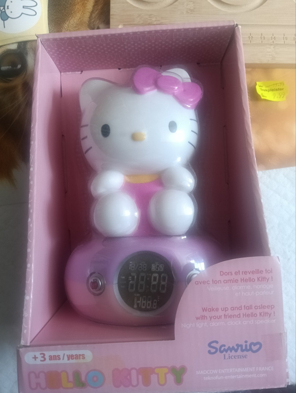 Hello Kitty Wekker met Nachtlampje en Speaker, Ophalen of Verzenden