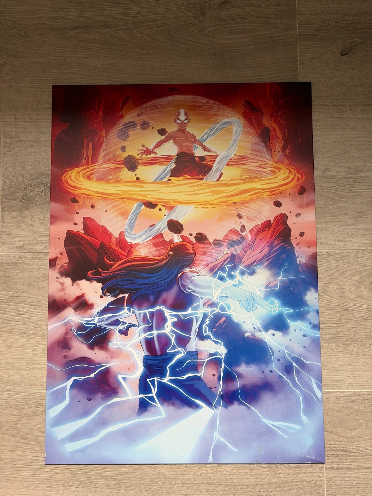 Displate Avatar Aang vs Fire Lord Ozai, 50 – 75, Minder dan 50 cm, Gebruikt, Ophalen of Verzenden