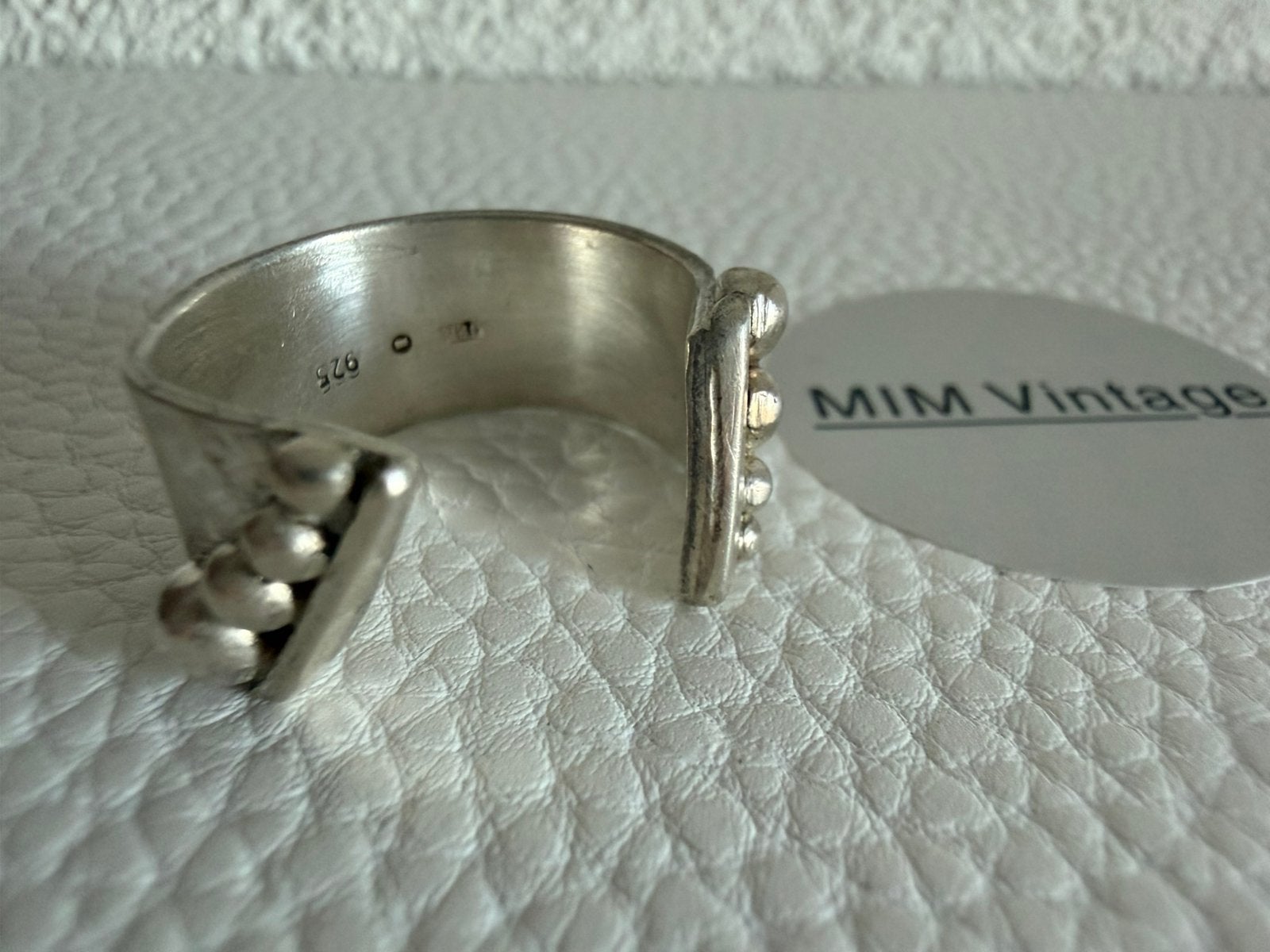 M245/Zilveren bijzondere brede Modernist ring Scandinavië, Gebruikt, Verzenden, X, Dame