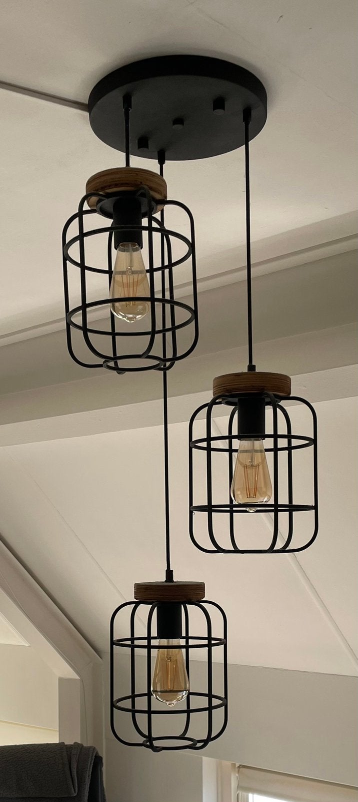 Industrial lampen set, Huis en Inrichting, Lampen | Hanglampen, Ophalen, Zo goed als nieuw