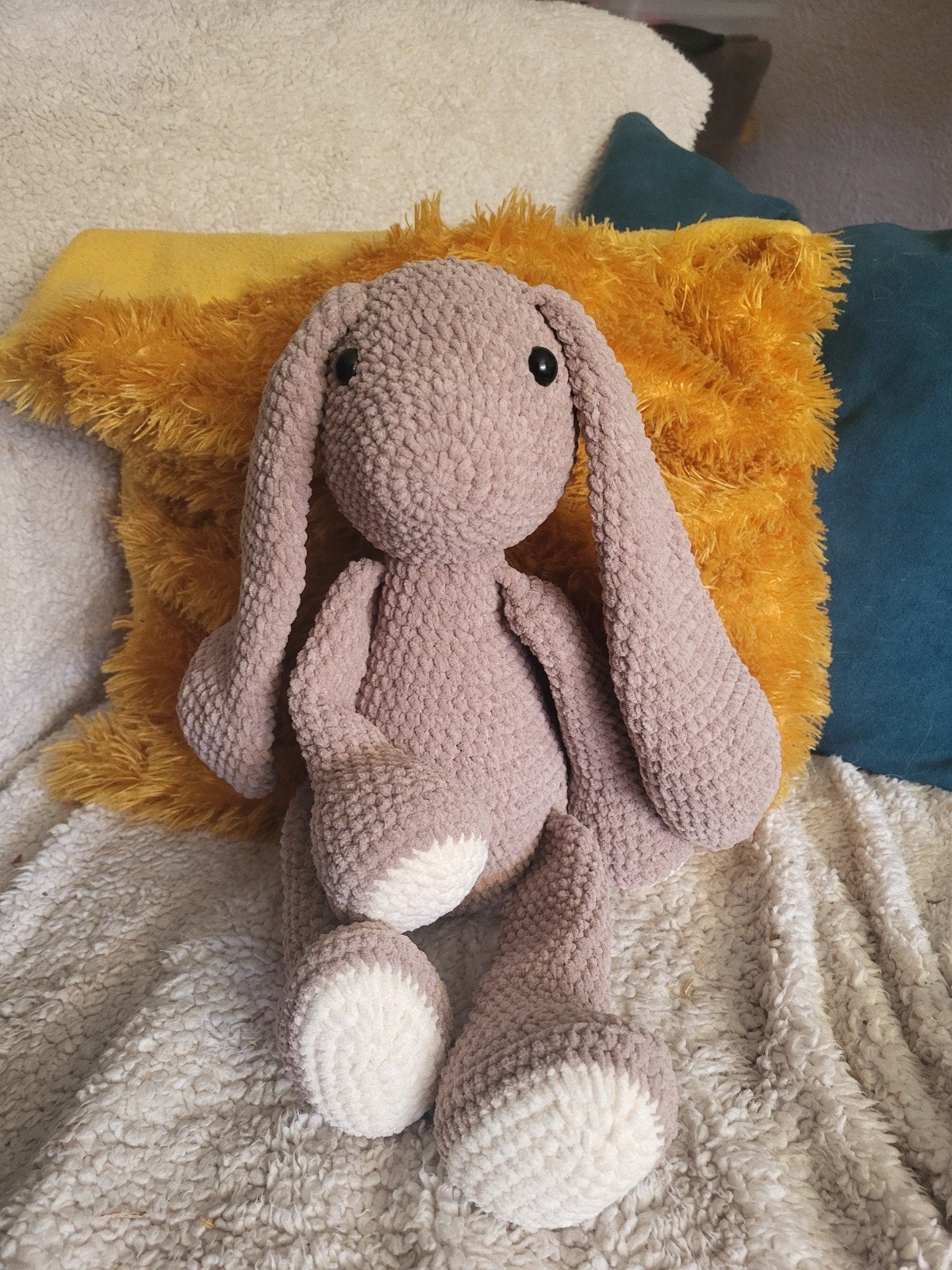 Handgemaakte gehaakte konijnenknuffel - Zacht en uniek, Kinderen en Baby's, Speelgoed | Knuffels en Pluche, Ophalen of Verzenden