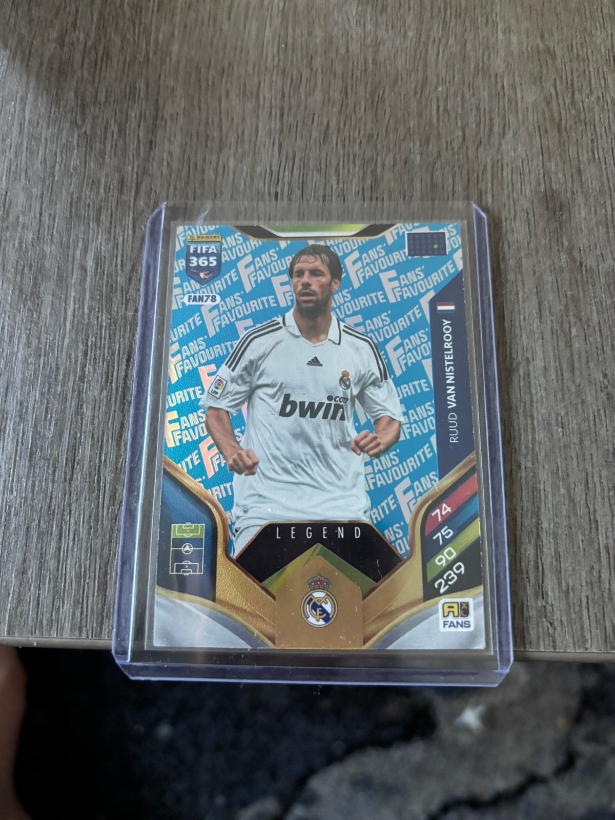 FIFA 365 Panini Fans Favourite speler Ruud van Nistelrooy, Ophalen of Verzenden, Zo goed als nieuw, Buitenlandse clubs, Spelerskaart