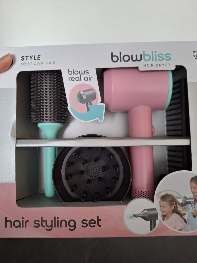 Blow Bliss Haarstyling Set voor Kinderen - Roze Föhn, Ophalen of Verzenden, Nieuw, Overige typen, Met geluid