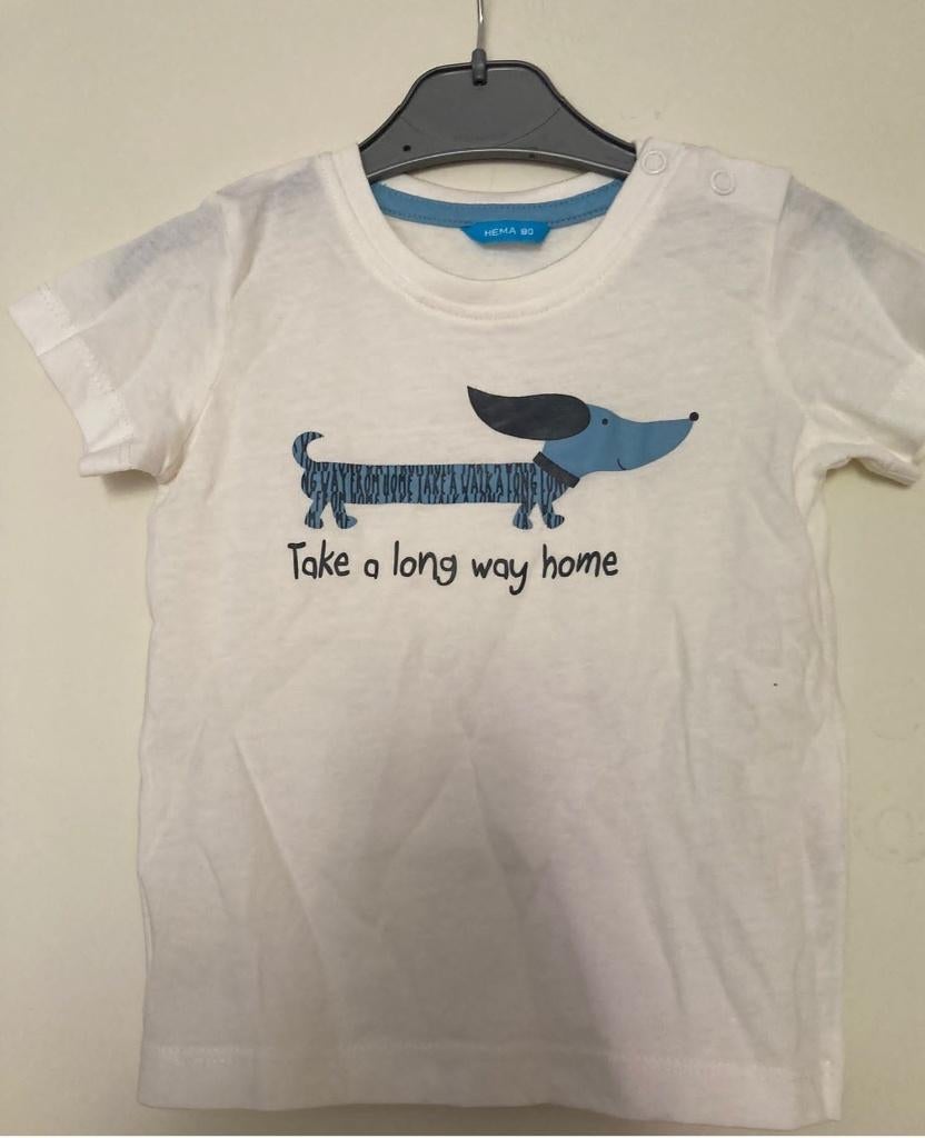 HEMA tshirt maat 80 teckel, Verzenden, Zo goed als nieuw, Hema, Jongetje