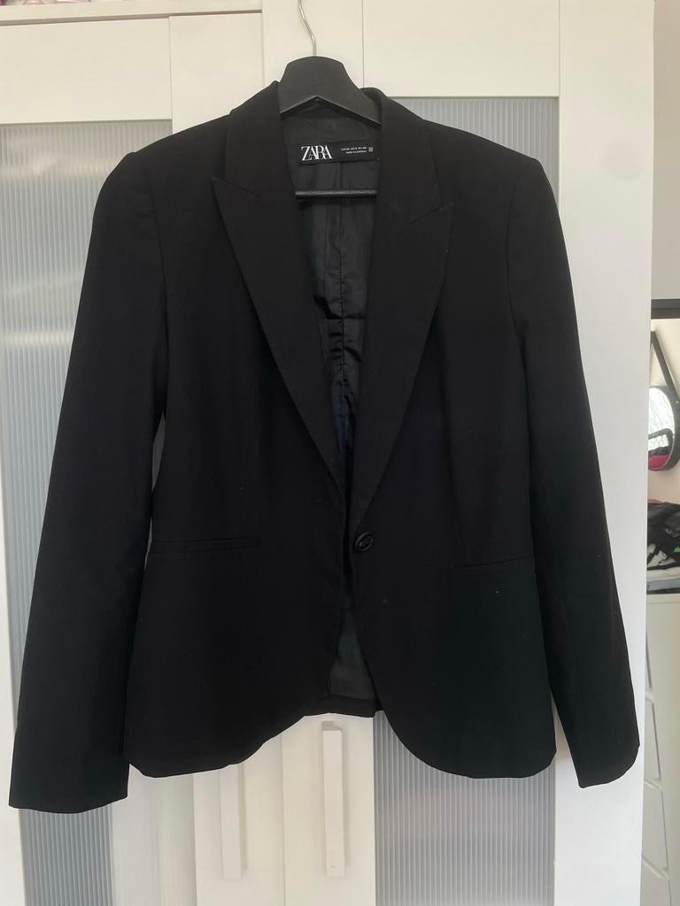 Zwarte Zara Blazer, Maat 38/40 (M), Zwart, Ophalen of Verzenden, Zo goed als nieuw