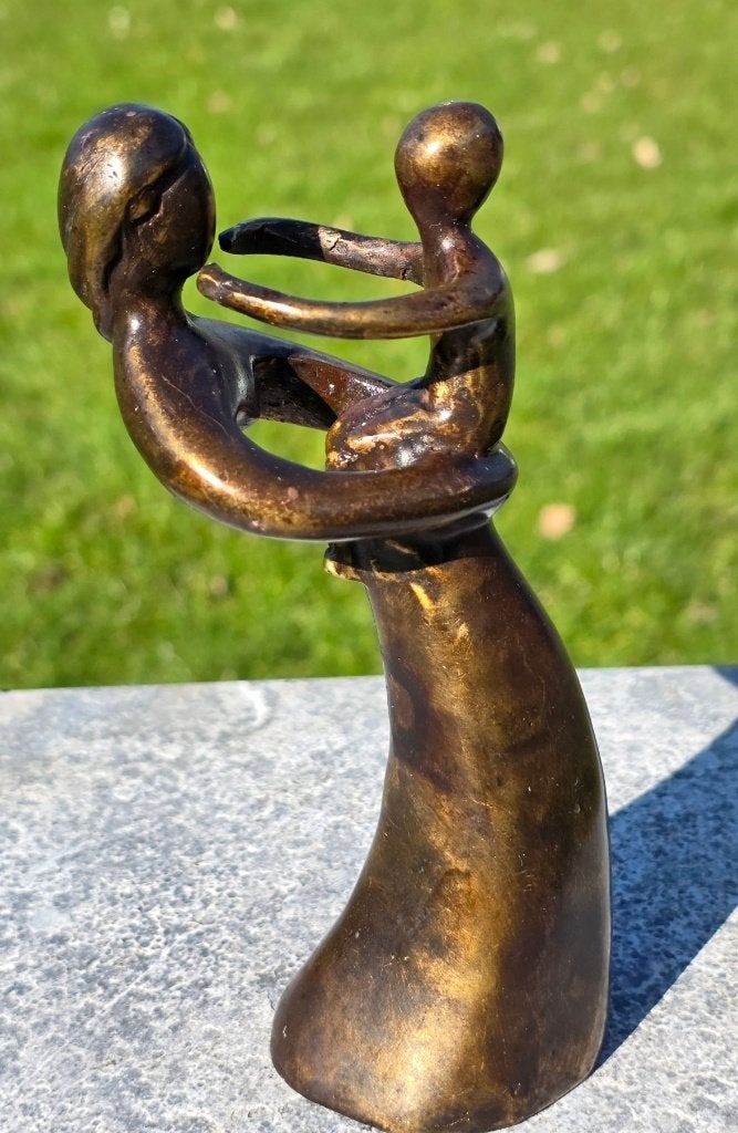 MOEDER MET BABY / bronzen beeld, Ophalen of Verzenden, Brons, Beeld