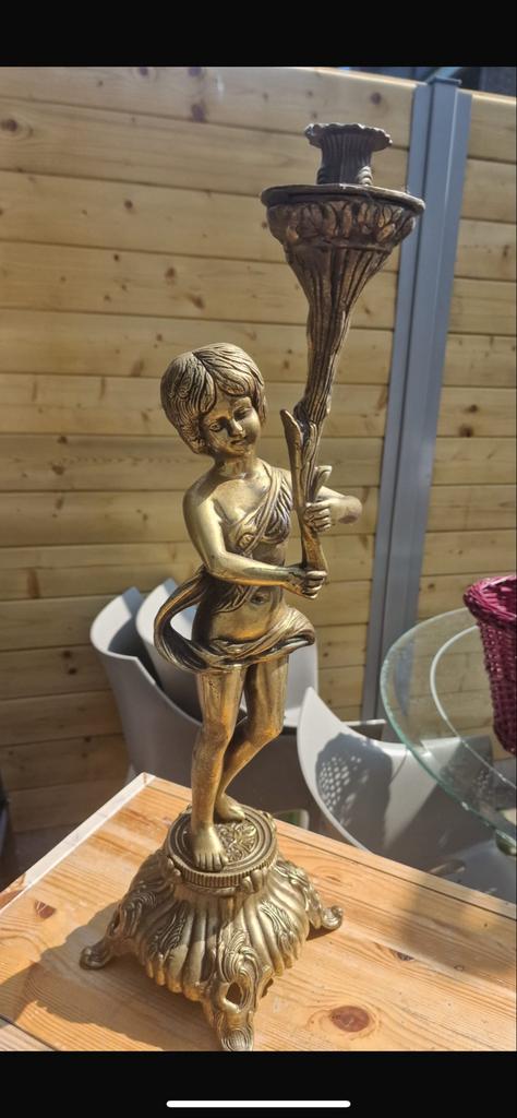 Bronzen kandelaar, Ophalen, Brons