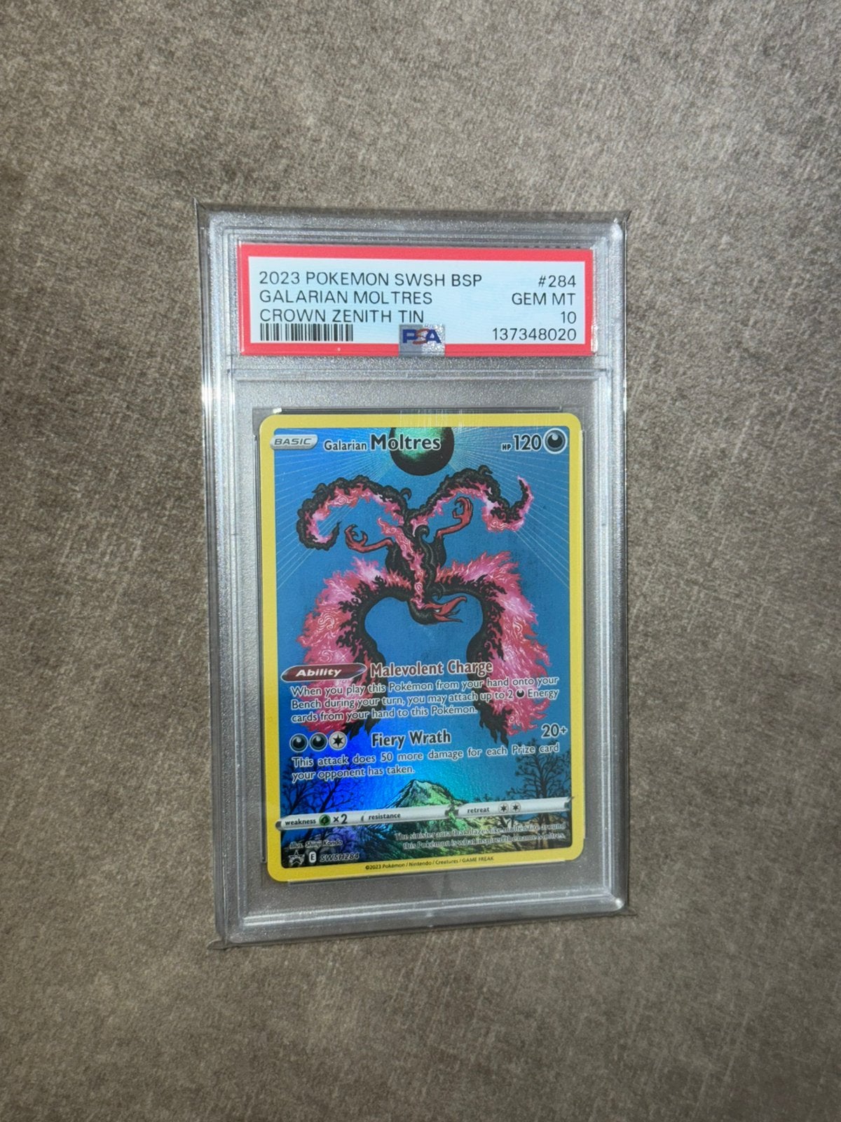 Galarian Moltres Promo #284 | PSA 10 | Pokemon, Ophalen, Nieuw, Losse kaart, Foil