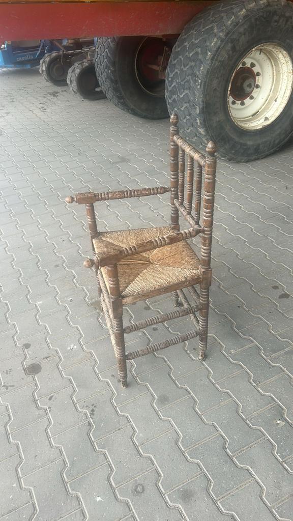 Antieke Bobbin Stoel met Rotan Zitting, Antiek en Kunst, Ophalen of Verzenden