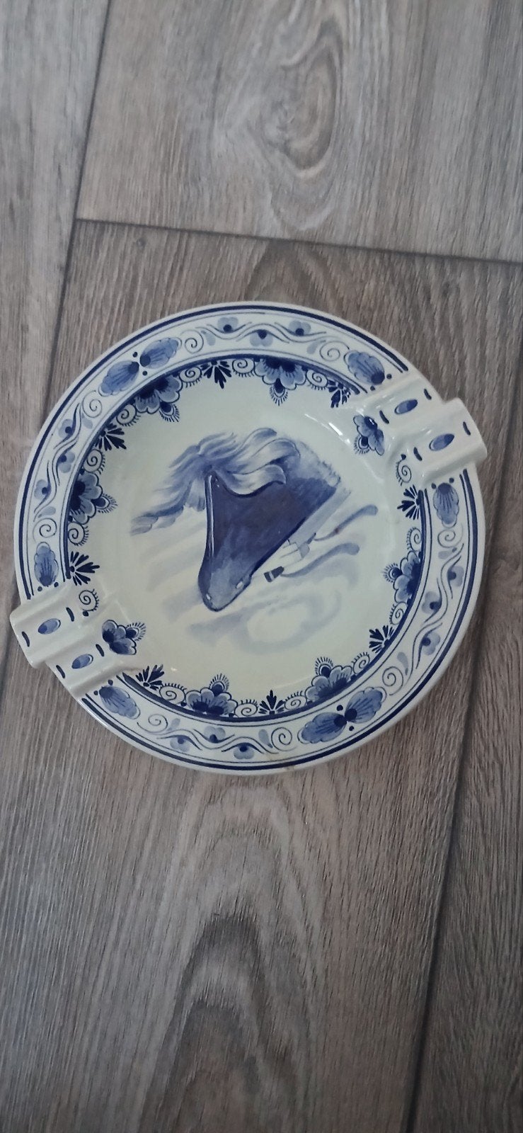 Vintage Delfts Blauw Asbak 'Steenkolen Handelsvereeniging', Ophalen of Verzenden