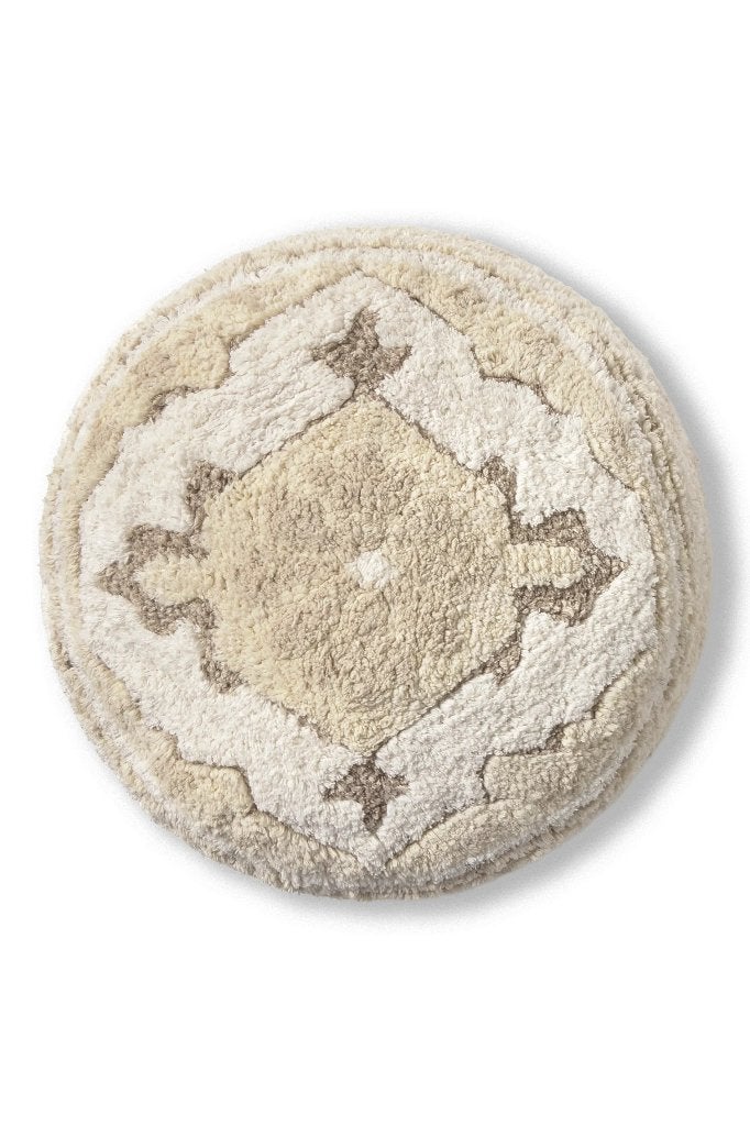 Poef Perzisch Naturel Lorena Canals, Minder dan 50 cm, Rond, Nieuw, Minder dan 50 cm