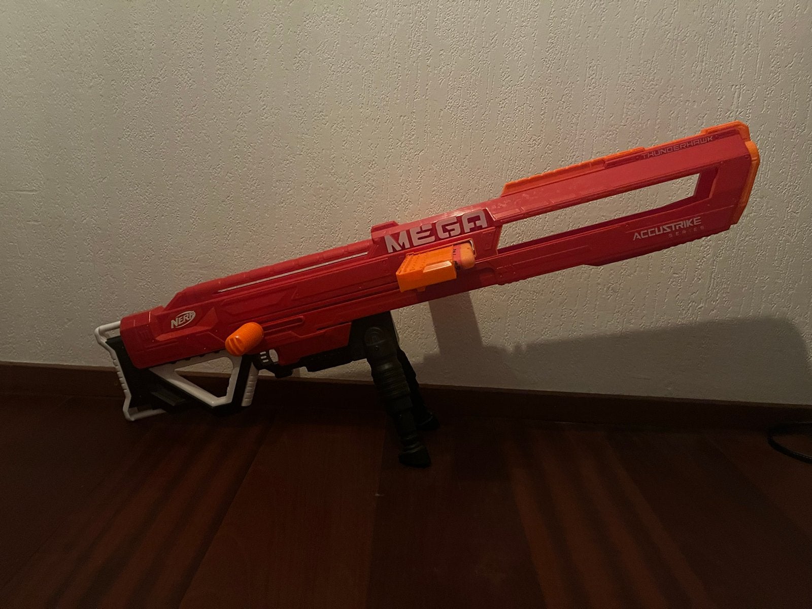 Nerf Mega Accustrike Thunderhawk met pijltjes., Ophalen, Zo goed als nieuw