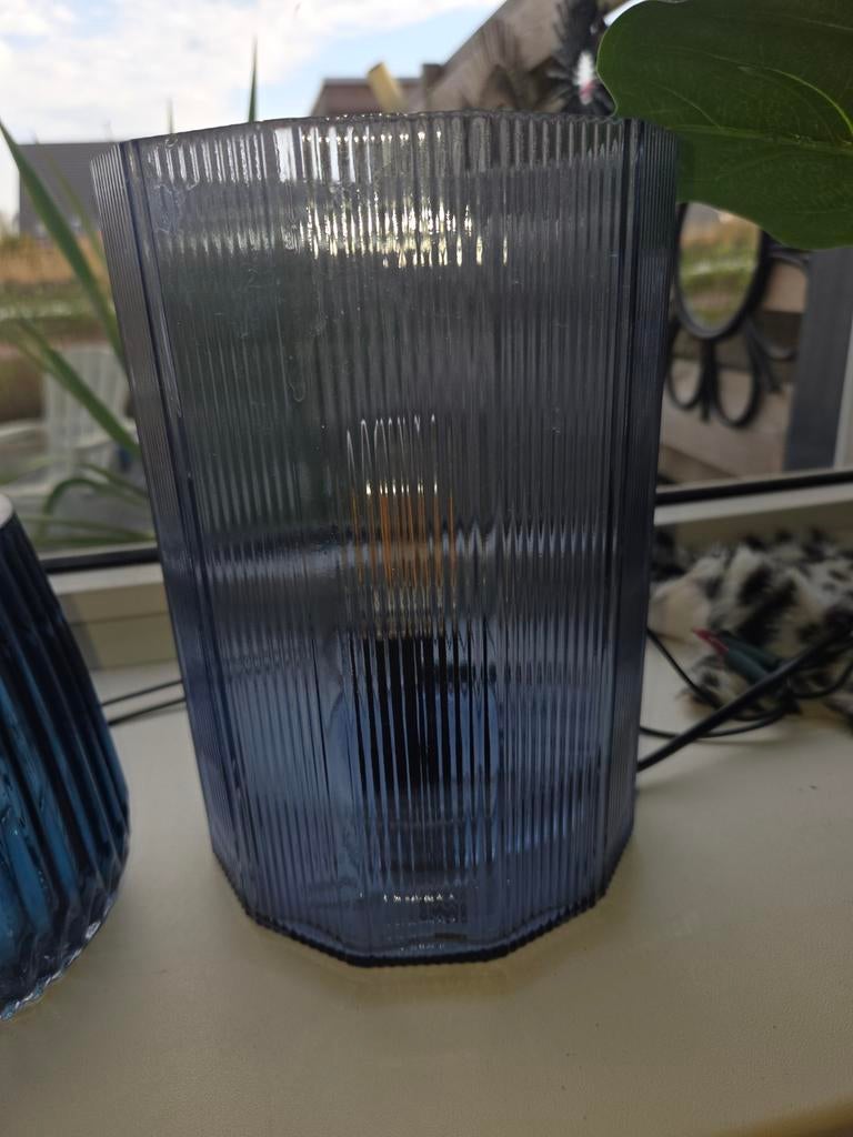 IKEA Mikrolin Tafellamp met Knipschakelaar - Blauw, Ophalen, Gebruikt, Kunststof