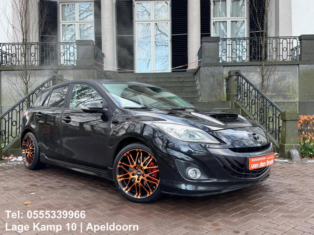Mazda 3 2.3 DiSi Turbo MPS 260Pk Xenon Navi Leder Climate Cr, Voorwielaandrijving, Navigatiesysteem, Gebruikt, 1370 kg