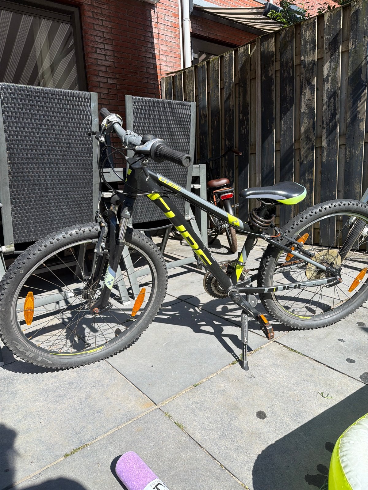 Mooie zwarte crossfiets met groene accenten, Fietsen en Brommers, Fietsen | Crossfietsen en BMX, Ophalen, 24 inch of meer, Gebruikt