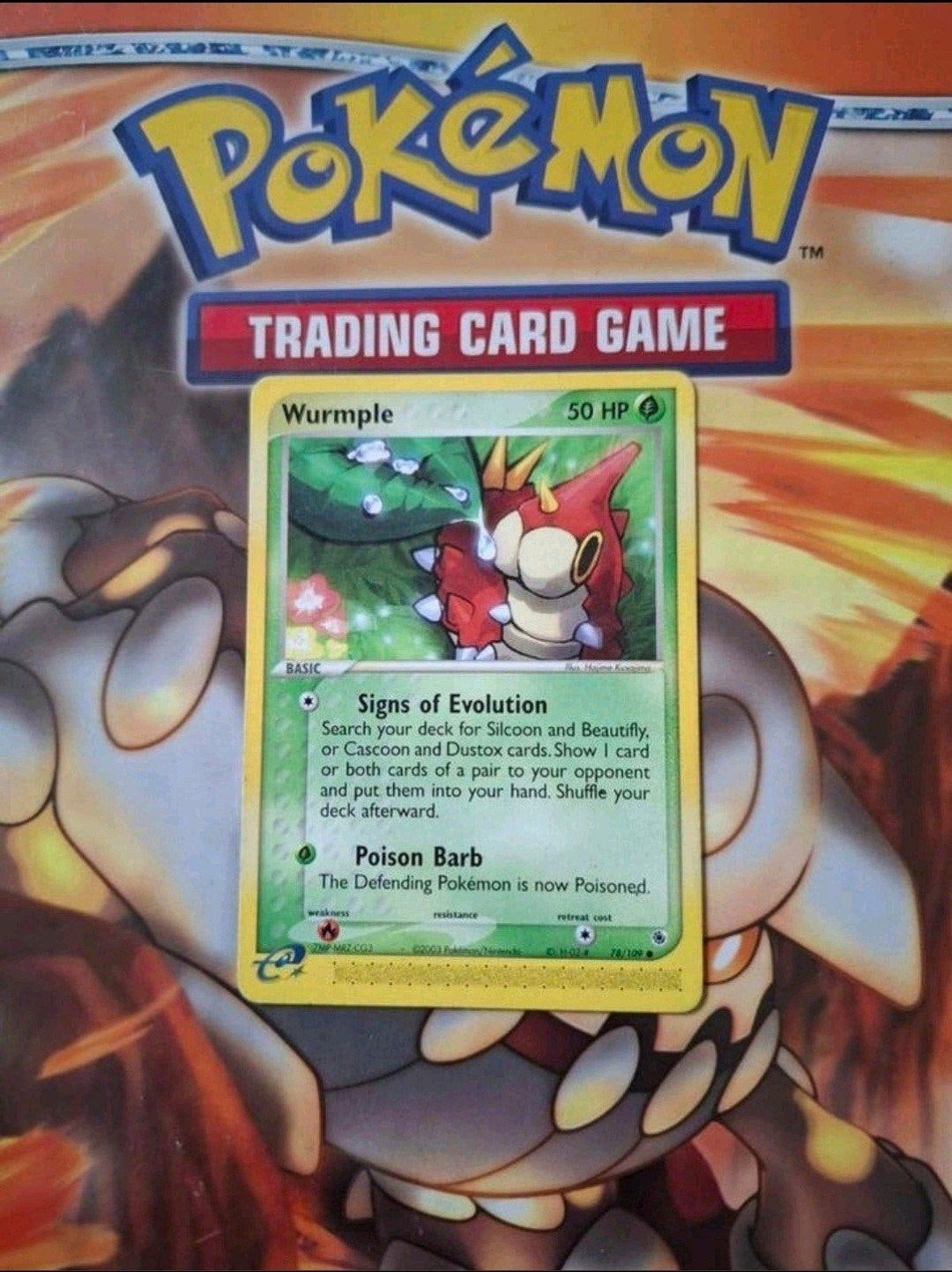Wurmple 78/109 Ex Ruby&Sapphire set pokemon kaart, Ophalen of Verzenden, Gebruikt, Losse kaart
