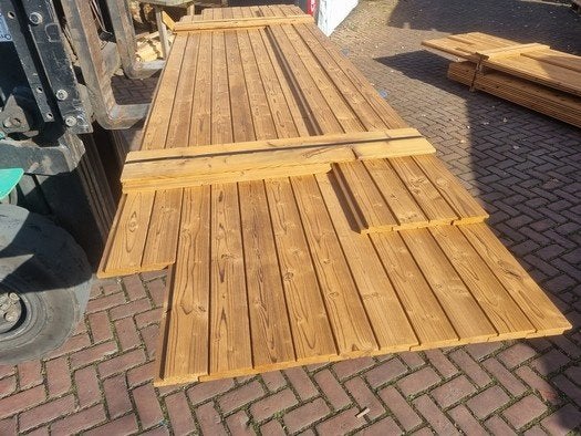 4.05 m2 rabat hout- channelsiding - Thermowood - nr: tp110, Ophalen, Nieuw, 250 cm of meer, Planken