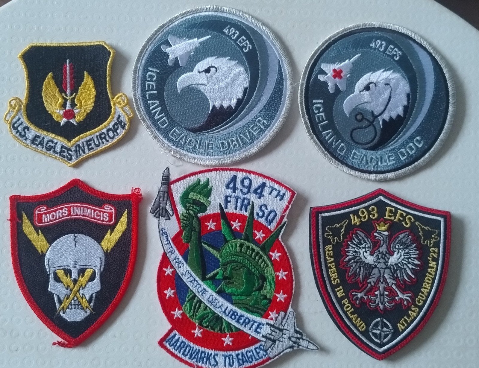USAF emblemen Lakenheath, Ophalen of Verzenden, Landmacht, Nederland, Embleem of Badge