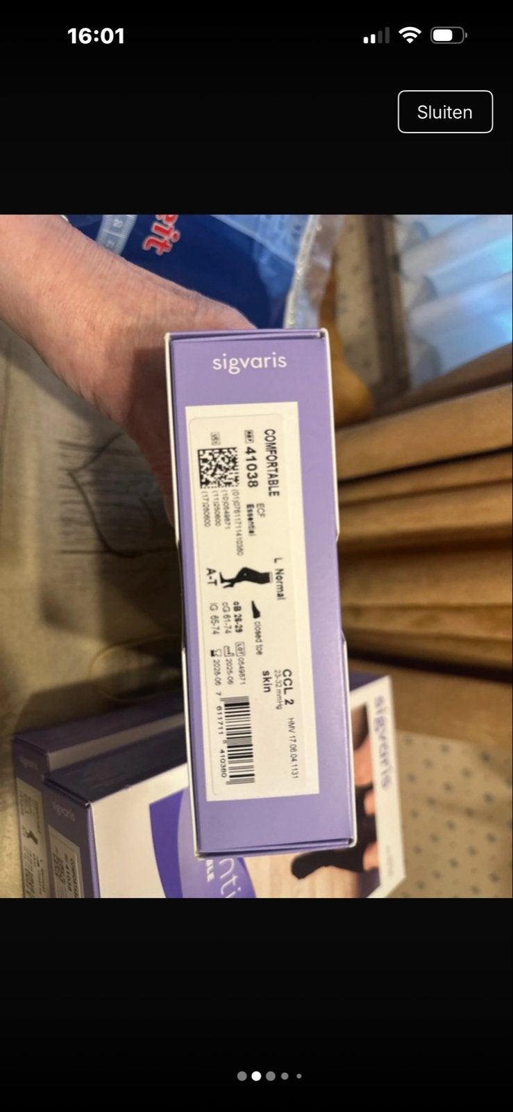 Nieuwe Sigvaris compressie panty maat L met dichte voet, Verzenden, Nieuw, Maat 44/46 (L), Panty