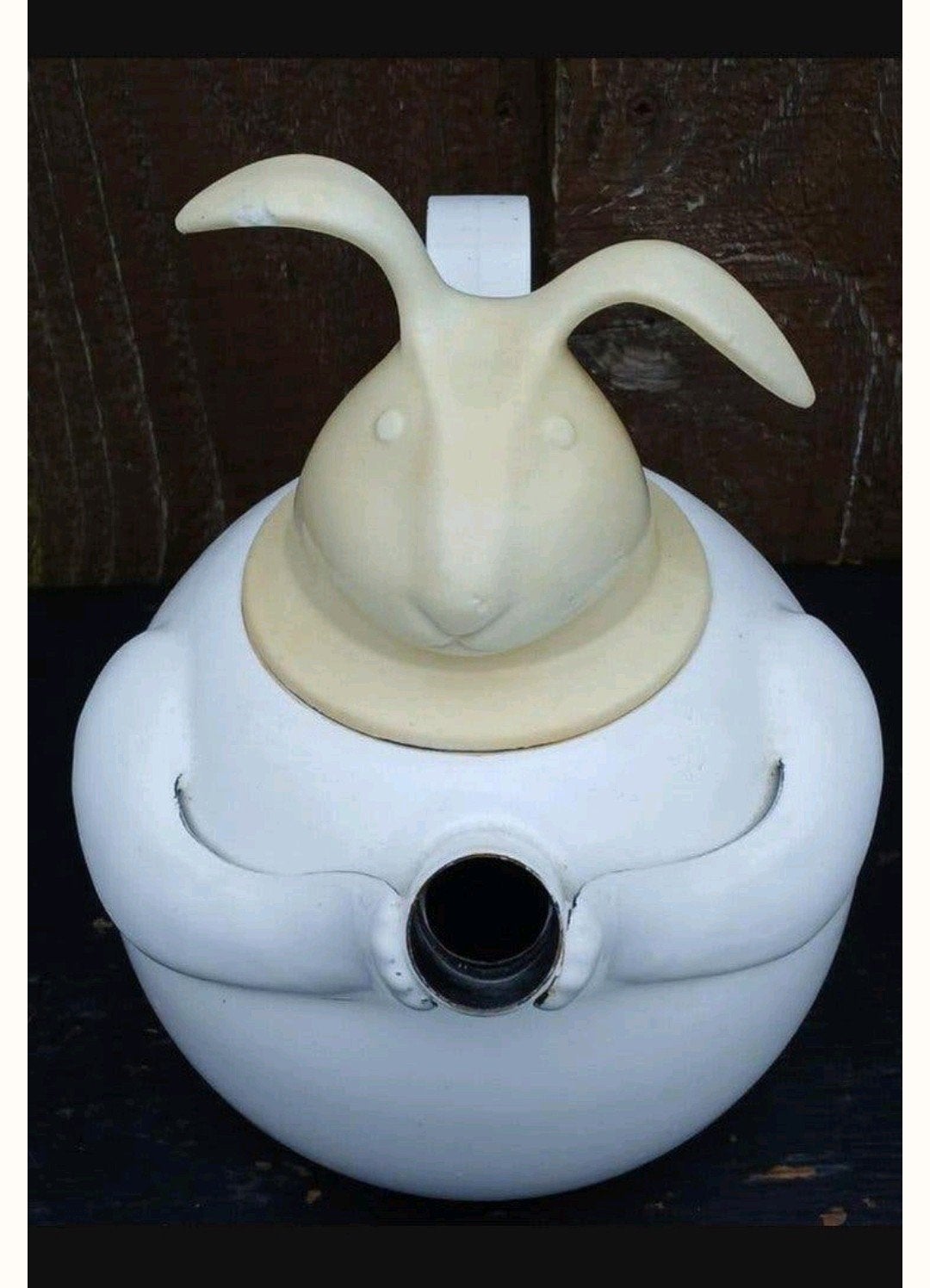 Schattinge witte theepot met konijnenkop, Ophalen of Verzenden
