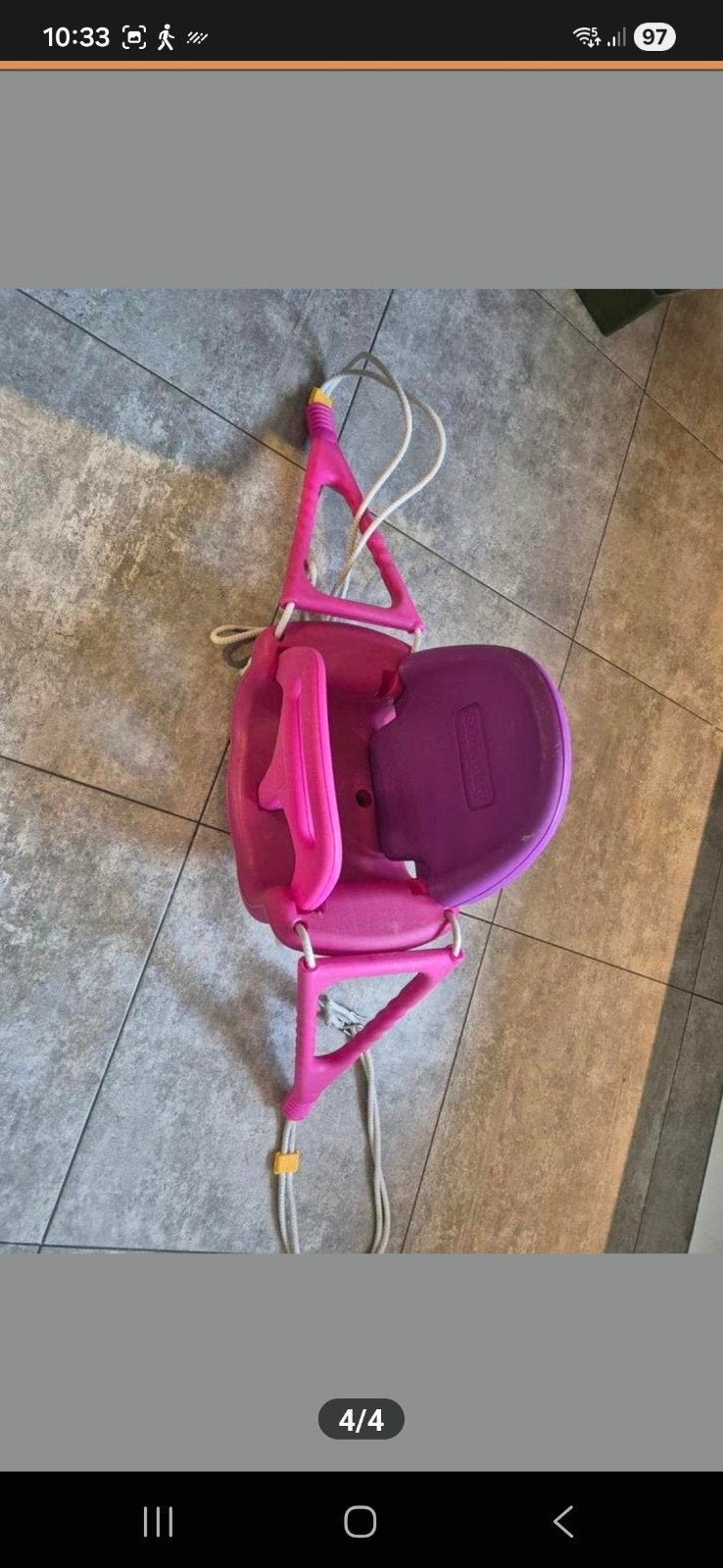 Eduplay baby schommel roze/paars - Goede staat, Ophalen of Verzenden, Gebruikt, Schommel