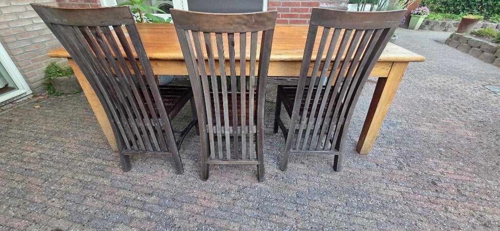 Eethoek 6 personen of meer, Ophalen, Gebruikt, Eikenhout, 50 tot 100 cm