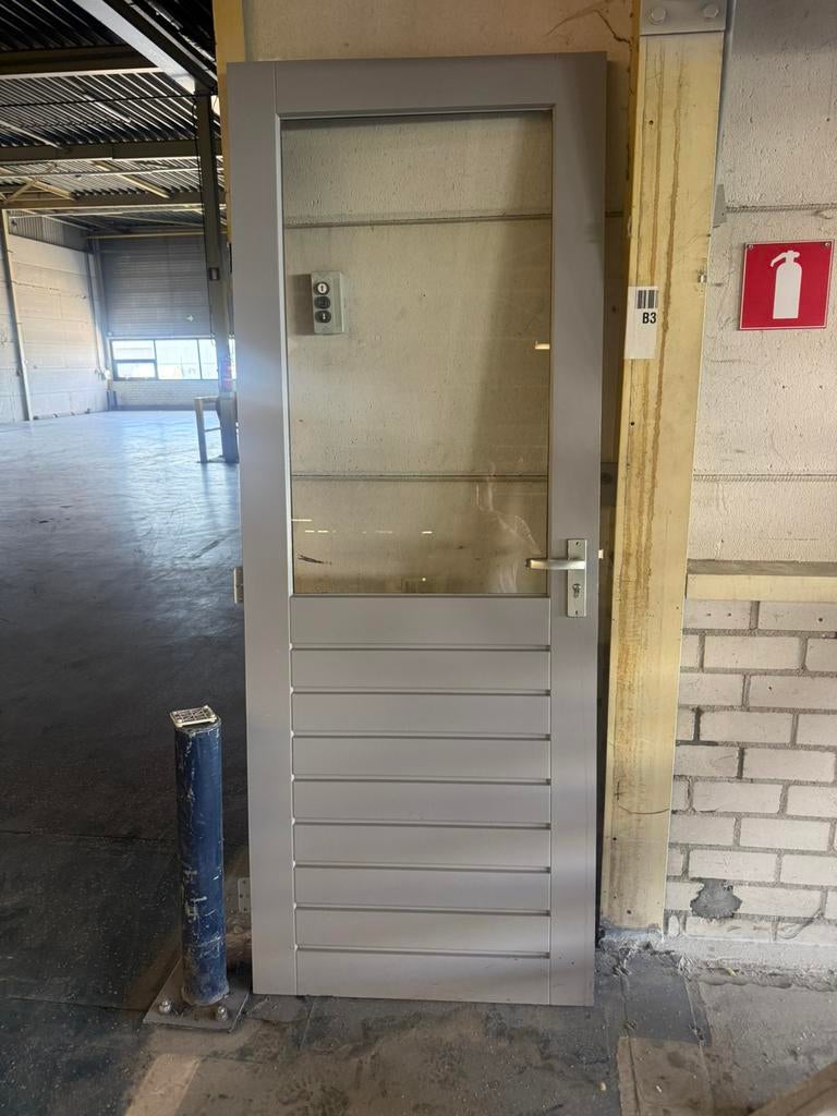 Buitendeur met glas vaken 2 stuks, Doe-het-zelf en Verbouw, Deuren en Horren, Ophalen, Glas, Buitendeur, 200 tot 215 cm
