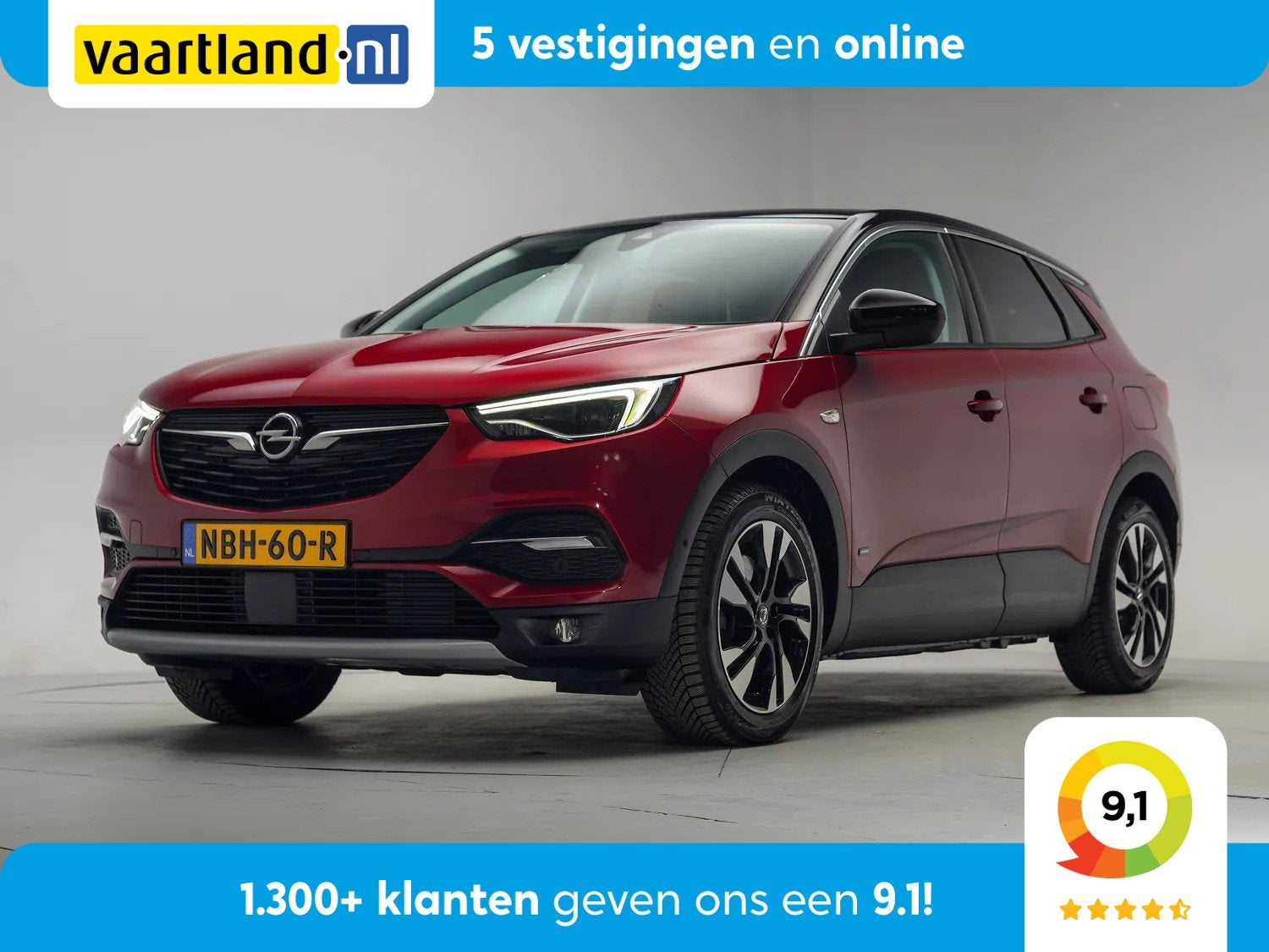 Opel Grandland 1.6 Turbo Hybrid Innovation [ Leder Trekhaak, Auto's, 4 cilinders, Xenon verlichting, Leder, Bedrijf