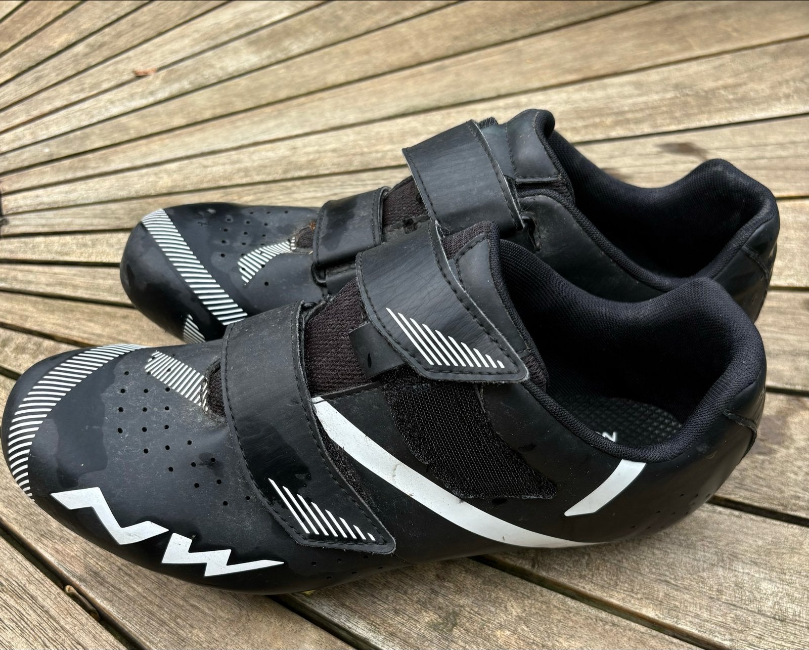 Northwave wielrenschoenen maat 43 zwart met SPD-SL plaatjes, Sport en Fitness, Wielrennen, Ophalen of Verzenden, Gebruikt, Kleding