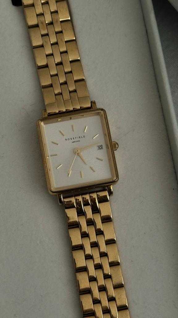 Rosefield Amstnyd Goudkleurig Horloge - Nieuw in Doos, Overige merken, Staal, Polshorloge, Nieuw
