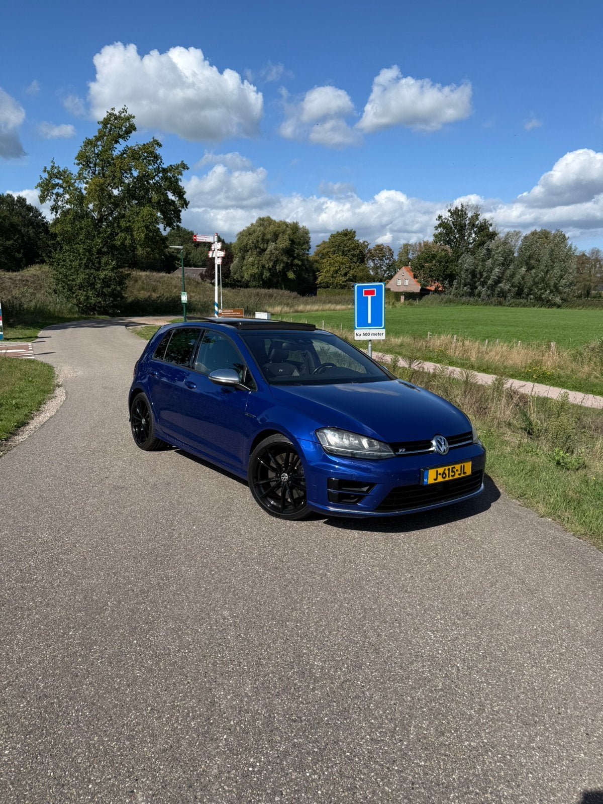 Volkswagen Golf 2.0 TSI R 4MOTION DSG 2014 Blauw panorama, Auto's, Automaat, Zwart, 4 cilinders, 1984 cc