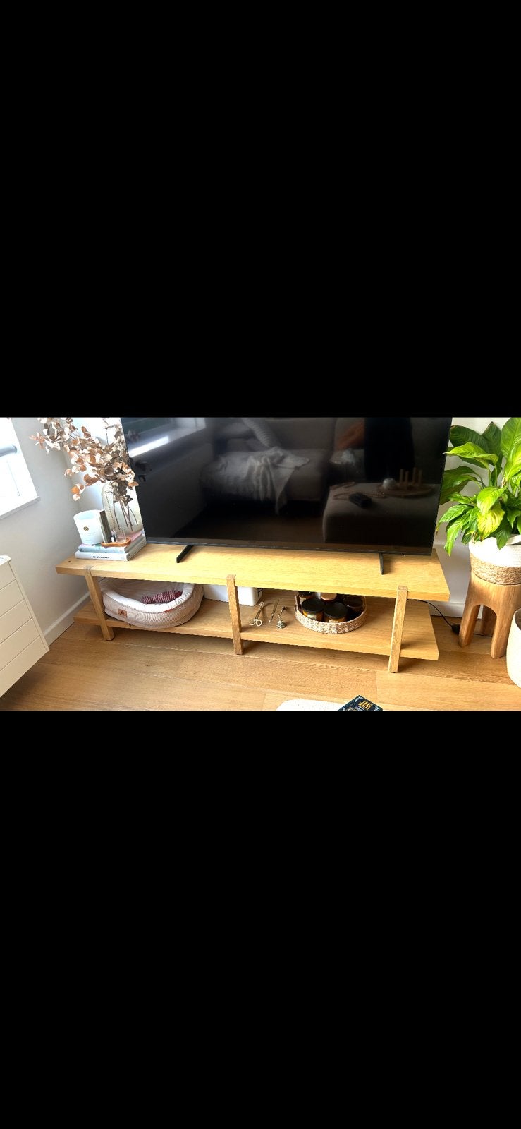 IKEA STOCKHOLM 2025 Oak TV Bench / Shelving Unit – 180 cm, Huis en Inrichting, 150 tot 200 cm, Ophalen of Verzenden, Zo goed als nieuw