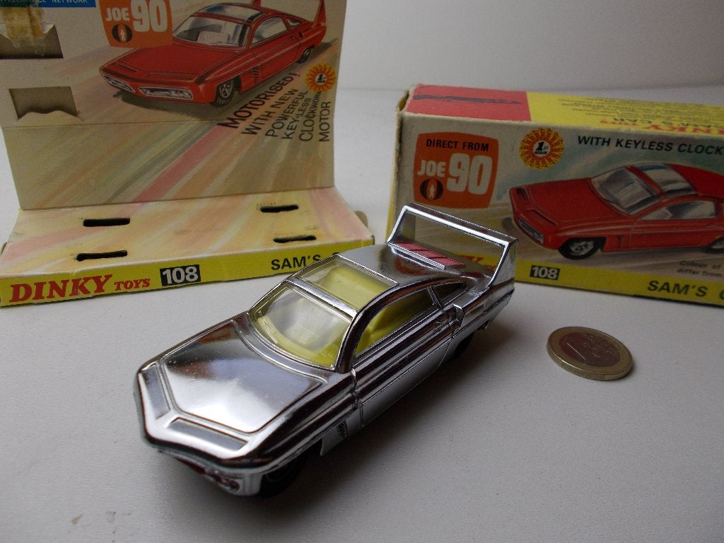 1967 Dinky Toys 108 SAM'S CAR Uit TVserie JOE 90 +DOOS! (B), Hobby en Vrije tijd, Modelauto's | 1:43, Ophalen of Verzenden, Zo goed als nieuw