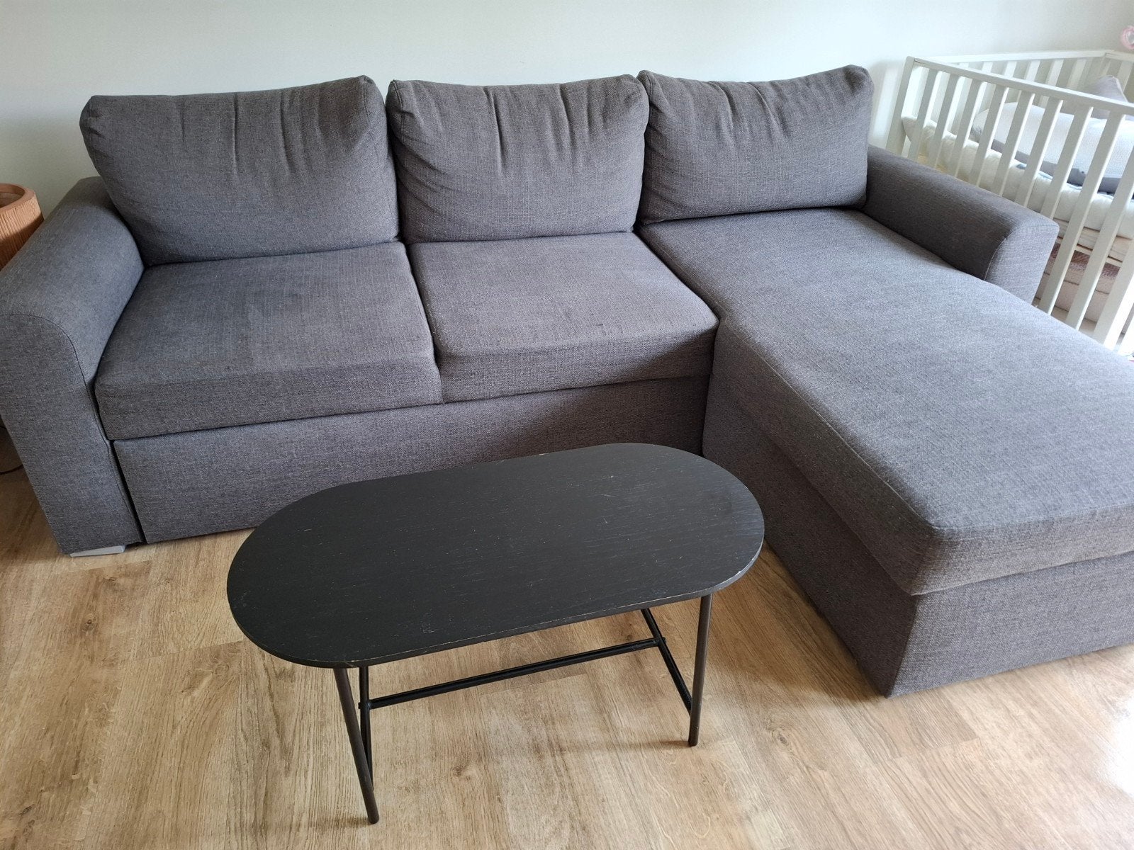 Leenbakker Slaapbank Grijs met Opbergruimte, Ophalen, Tweepersoons, Grijs, 140 cm