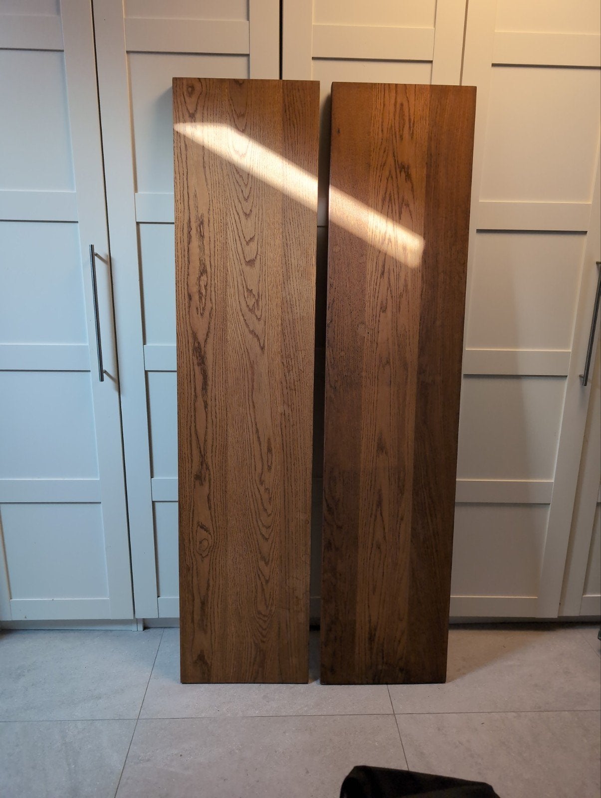 2 eiken planken, 1780x400x36mm, Doe-het-zelf en Verbouw, Ophalen, 25 tot 50 mm, Eiken, Plank