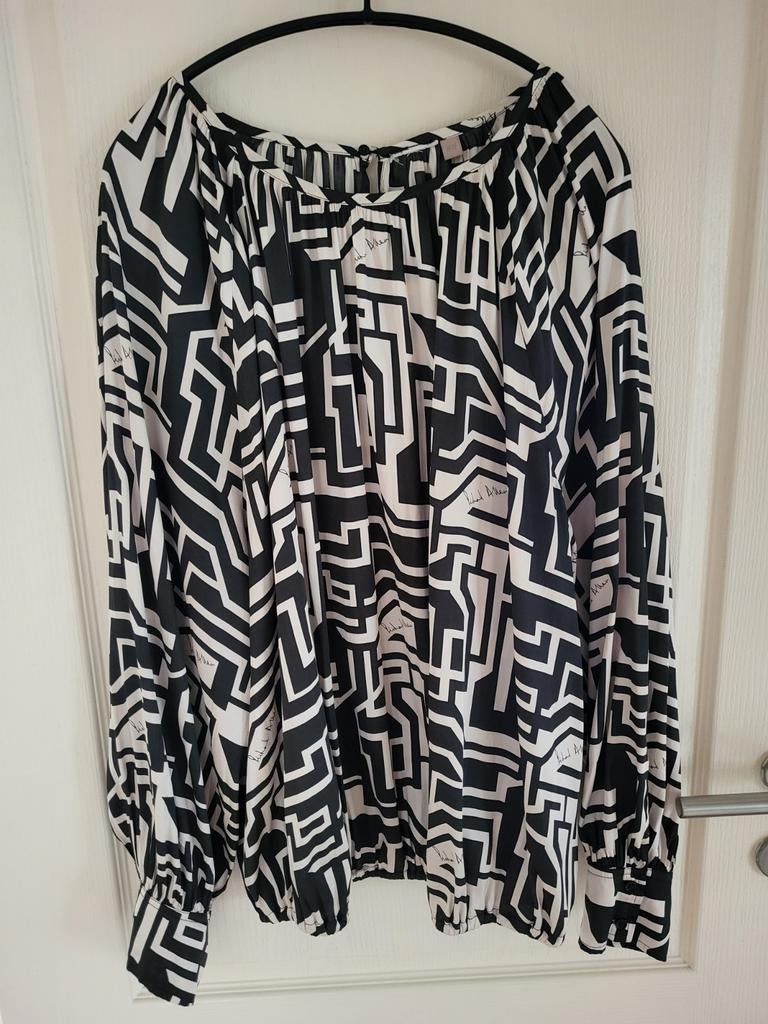 H&M x Richard Allan blouse – maat 2XL, Zwart, Maat 46/48 (XL) of groter, Ophalen of Verzenden, Zo goed als nieuw
