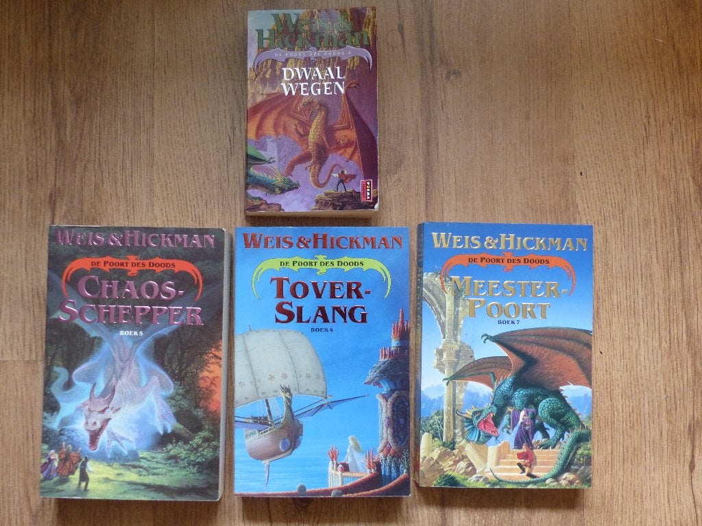 Poort des doods, deel 4, 5, 6 en 7, Weis & Hickman, Boeken, Fantasy, Verzenden, Gelezen