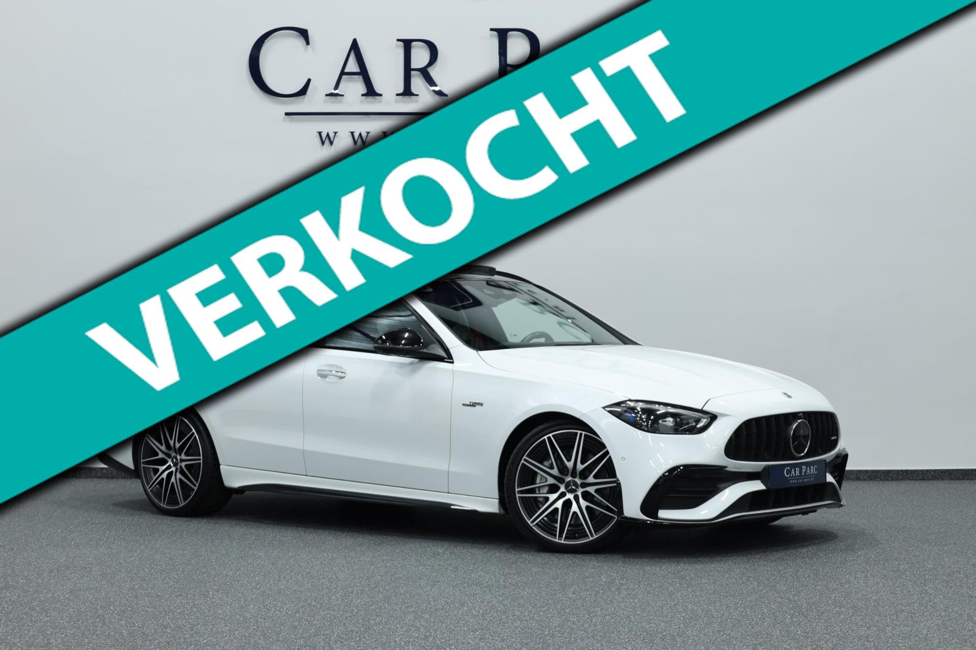 Mercedes-Benz C-klasse AMG 43 4MATIC 408+PK BTW/VIRTUAL/SFEE, Auto's, Automaat, Dealer onderhouden, 4 cilinders, Wit