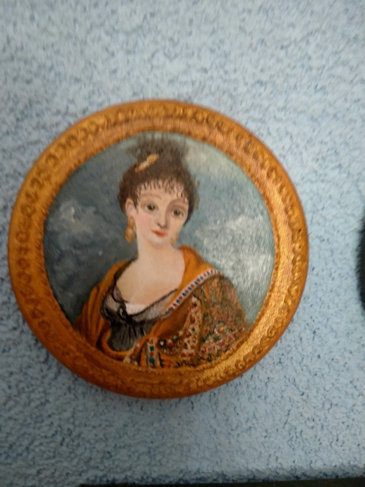 olieverf schilderijtje - portret  onbekende vrouw, Ophalen, Doek, Portret of Personen, Handgeschilderd