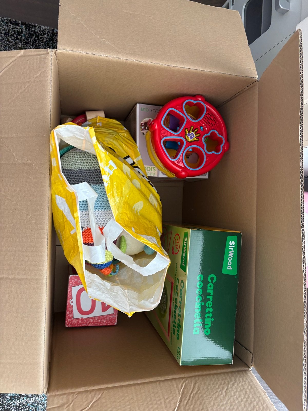 Grote set babyspeelgoed: auto's, vormenstoof, blokken, Ophalen of Verzenden, Gebruikt, Overige typen